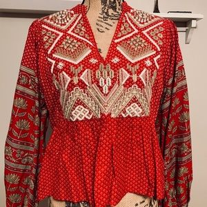 Anthropologie Embroidered Blouse NWOT❣️